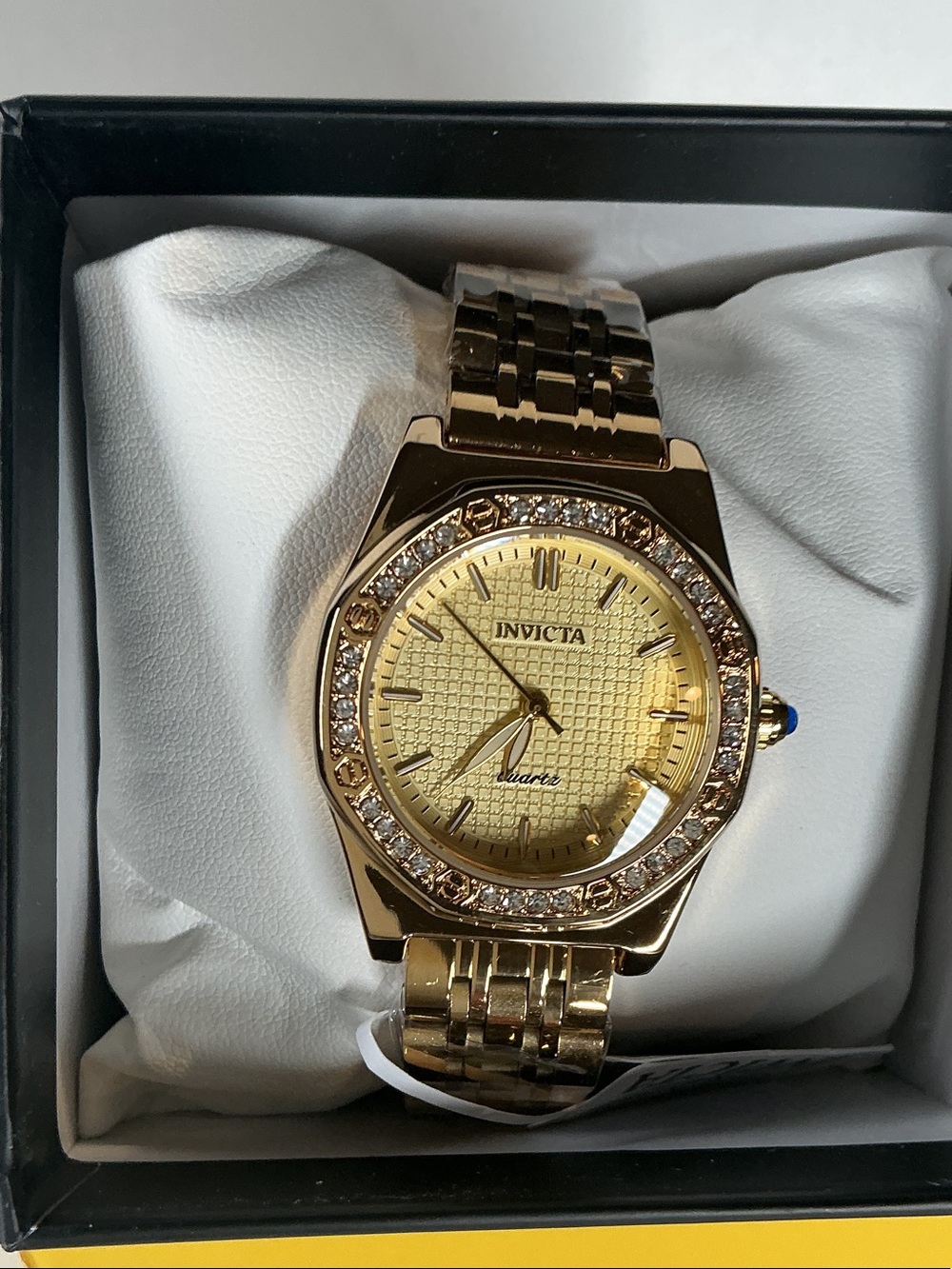 Invicta Women's Gold Tone Crystal Accent Bracelet Watch-69367🤩